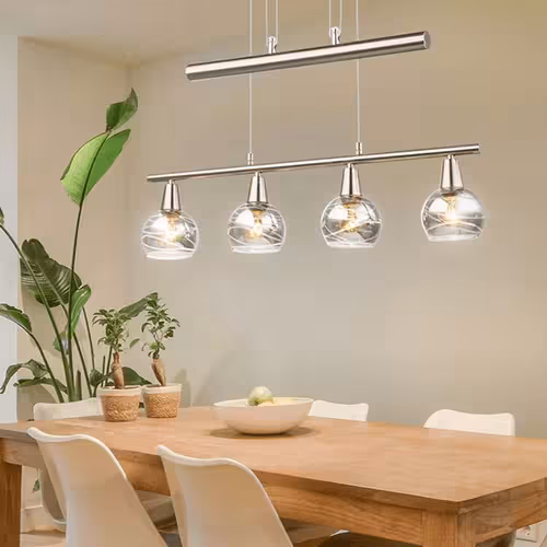 Höhenverstellbare Hängeleuchte mit 4 Flammen